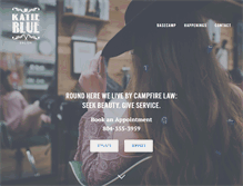 Tablet Screenshot of katiebluesalon.com